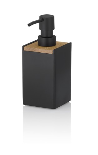 Seifenspender Cube Polyresin schwarz 7,0x7,0x17,5 cm 300,0 ml von Kela