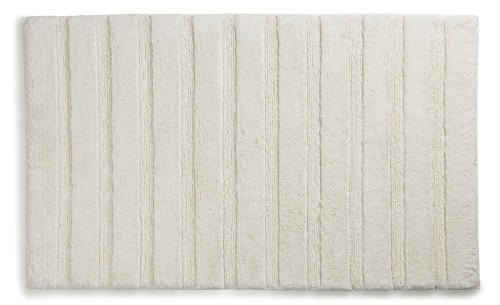 Kela Badematte Megan aus 100% Baumwolle, weiß, ca. 1000mm x 600mm x 16mm (L x B x H)