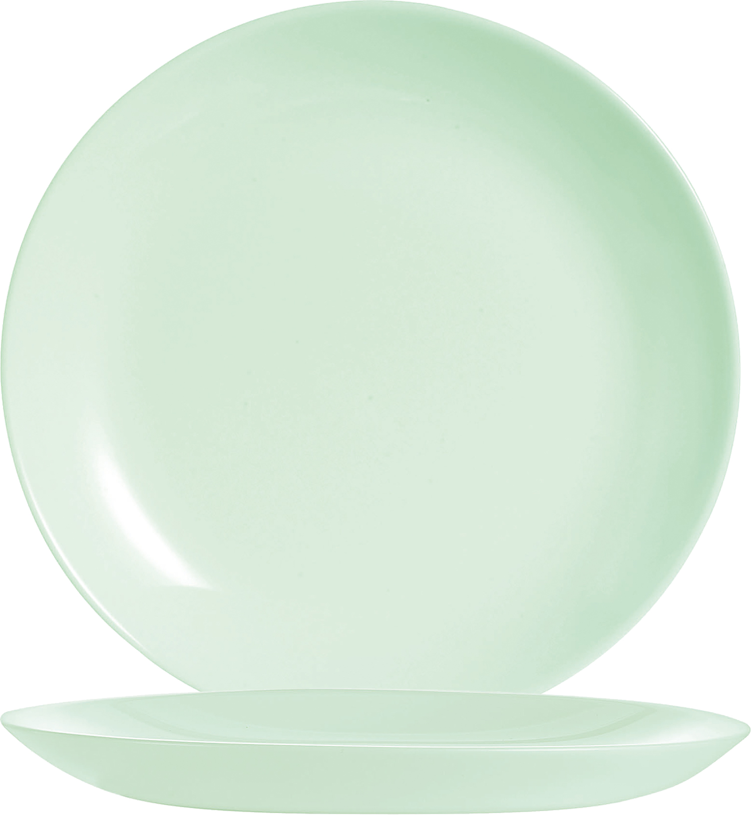 Desserteller DIWALI, Farbe: Paradise green, Durchmesser: 19 cm, Coupteller - ohne breite Fahne Opalglas (gehärtet)