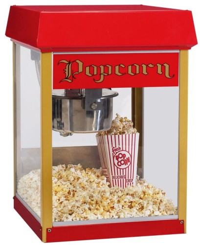 Popcornmaschine Fun Pop 4OZ/ 115 g Alugehäuse/ rot lackiert Edelstahlkessel unbeschichtet
