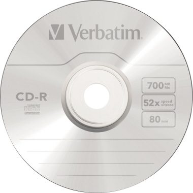 Verbatim CD-R 80min 700Mbyte 52x 10 St./Pack.