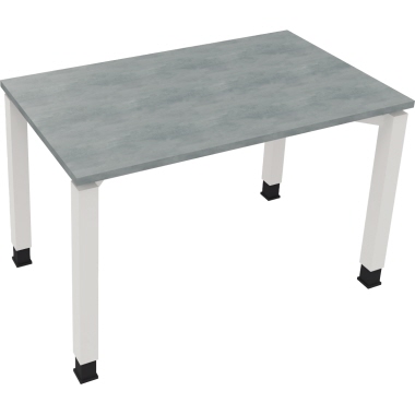 Schreibtisch all in one 1.200 x 680-820 x 700 mm (B x H x T) Holz beton hell, Maße: 1.200 x 680-820 x 700 mm (B x H x