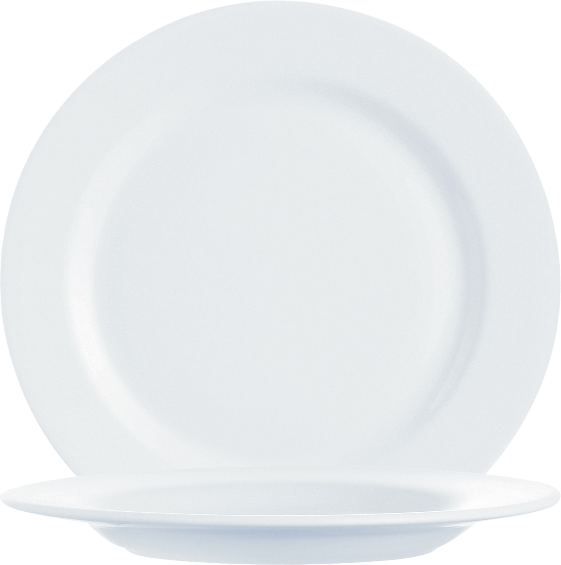 Arcoroc Intensity White Teller flach 24cm, in der Farbe Weiß, aus Opal, Mikrowellen- und Spülmaschinen geeignet