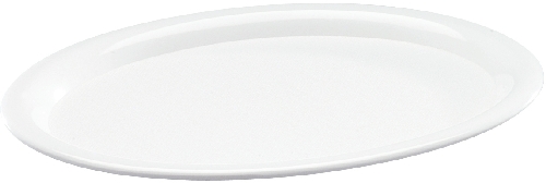Tablett oval 26 x 20 cm MELAMIN uni weiß