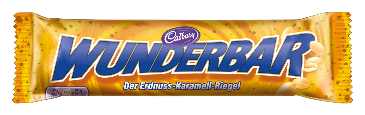 Cadbury Wunderbar Erdnuss Karamell Riegel 49G