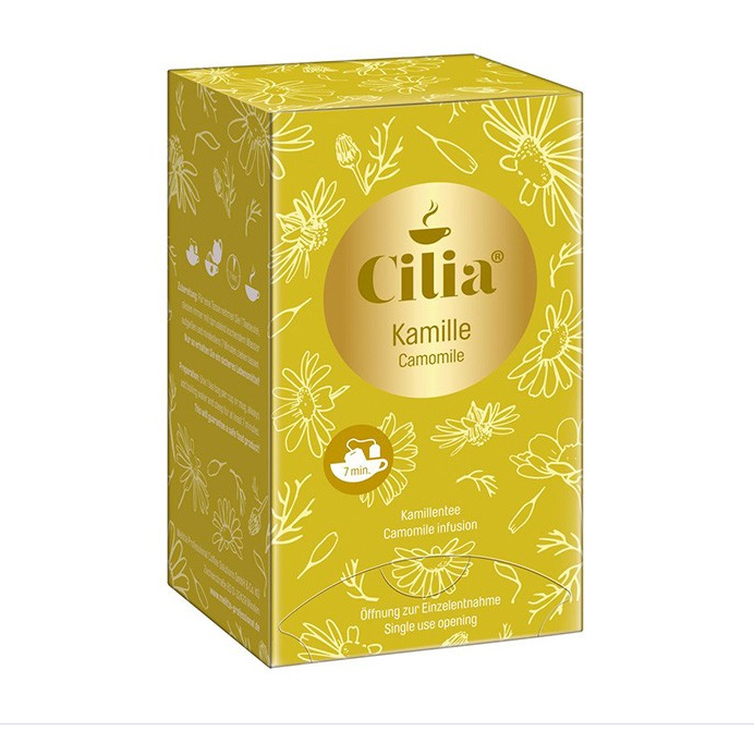 Cilia Kamille Tee Inhalt: Inhalt: 20 Teebeutel à 1,5 g.