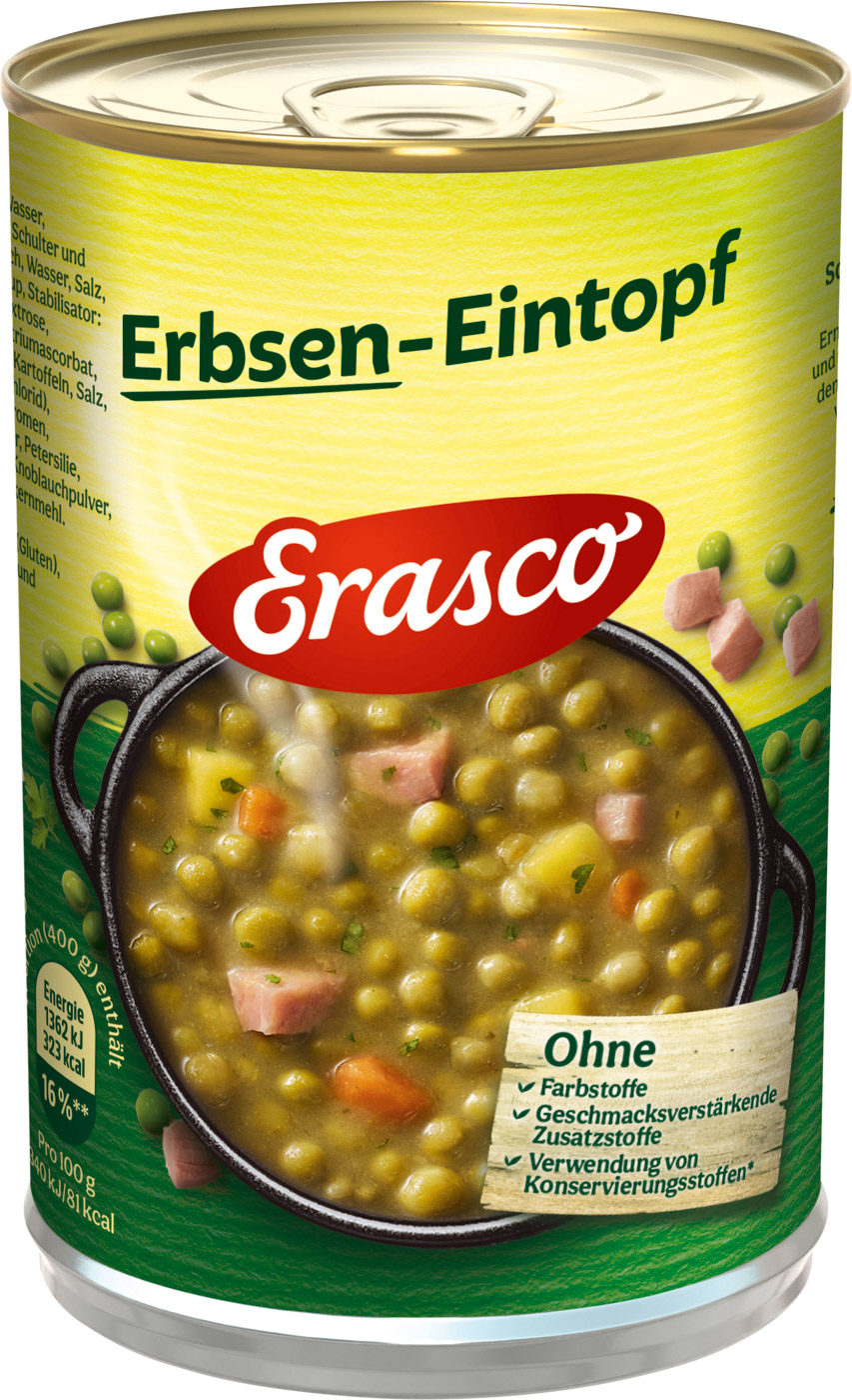 Erasco 1 Portion Erbsen- Eintopf 400G