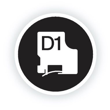 DYMO® Schriftbandkassette D1 19 mm x 7 m (B x L) weiß schwarz 10 St./Pack.