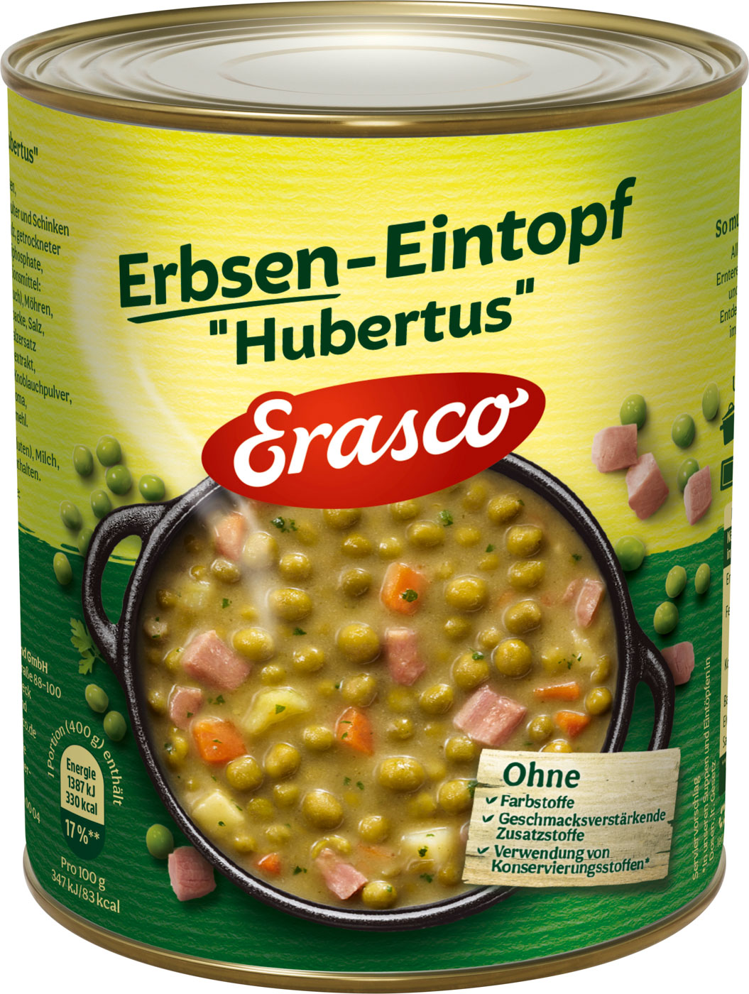 Erasco Erbsen-Eintopf Hubertus 800G