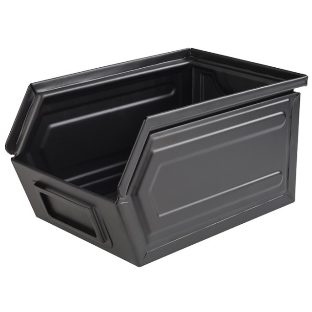 APS Snackbox cm, -INDUSTRIAL-, Beschriftungsfach, mit Liter 2,4 13 H: | schwarz, Metall, cm, x 15,5 383-5062 23