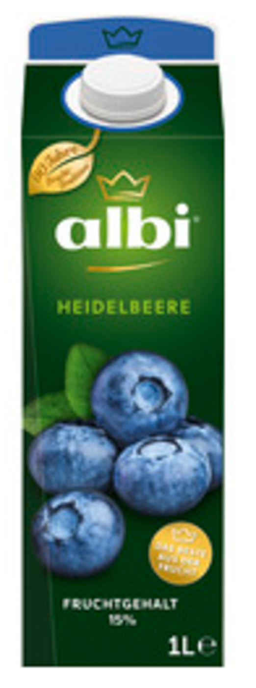Albi Heidelbeere FG 15% 1L Tetrapack.