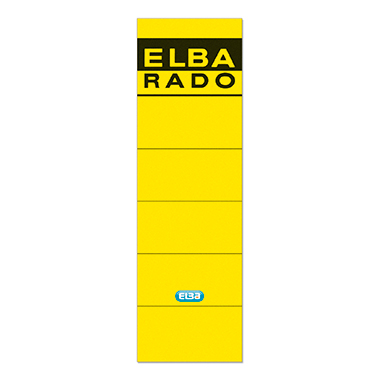 ELBA Ordnerrückenetikett breit/kurz 59 x 190 mm (B x H) ohne Griffloch gelb