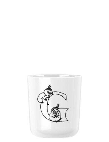 Moomin ABC Tasse - G 0.2 l. weiß, Maße: 74 x 74 x 83 mm