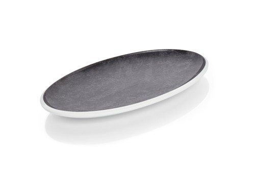 WMF Platte oval 33 x 22 cm SYNERGY Dark Rock | Maße: 34,8 x 28 x 11 cm