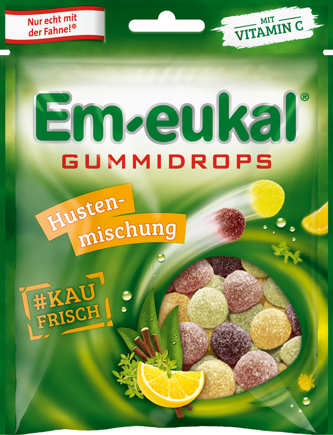 Em-eukal Hustenmischung Gummidrops 90G Kräuterfrisch zuckerhaltig