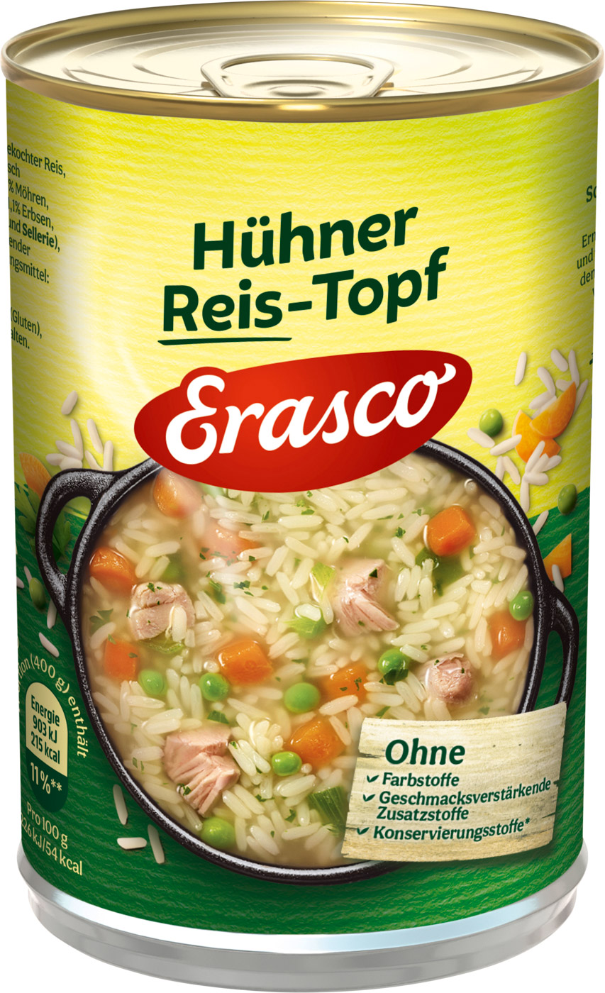 Erasco 1 Portion Hühner Reis-Topf 400G