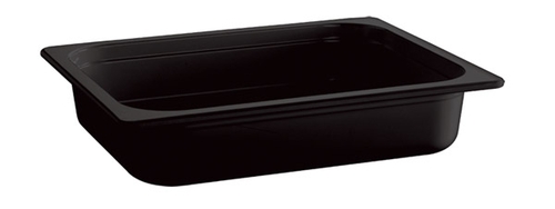 GN 1/2 Behälter - ECO LINE- 32,5 x 26,5 cm, Tiefe: 100 mm Melamin, schwarz, 4,7 Liter spülmaschinengeeignet stapelbar nicht