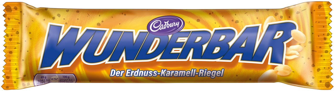 Cadbury Wunderbar Erdnuss Karamell Riegel 49G