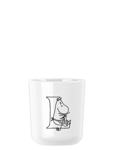 Moomin ABC Tasse - L 0.2 l. weiß, Maße: 74 x 74 x 83 mm