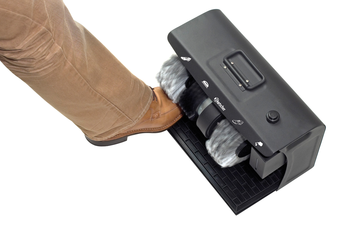 Bartscher Schuhputzmaschine | Inklusive: 1Einfülltrichter (für ein einfaches Befüllen desSchuhcreme-Spenders) | 40 x 24 x 26,0 cm.
