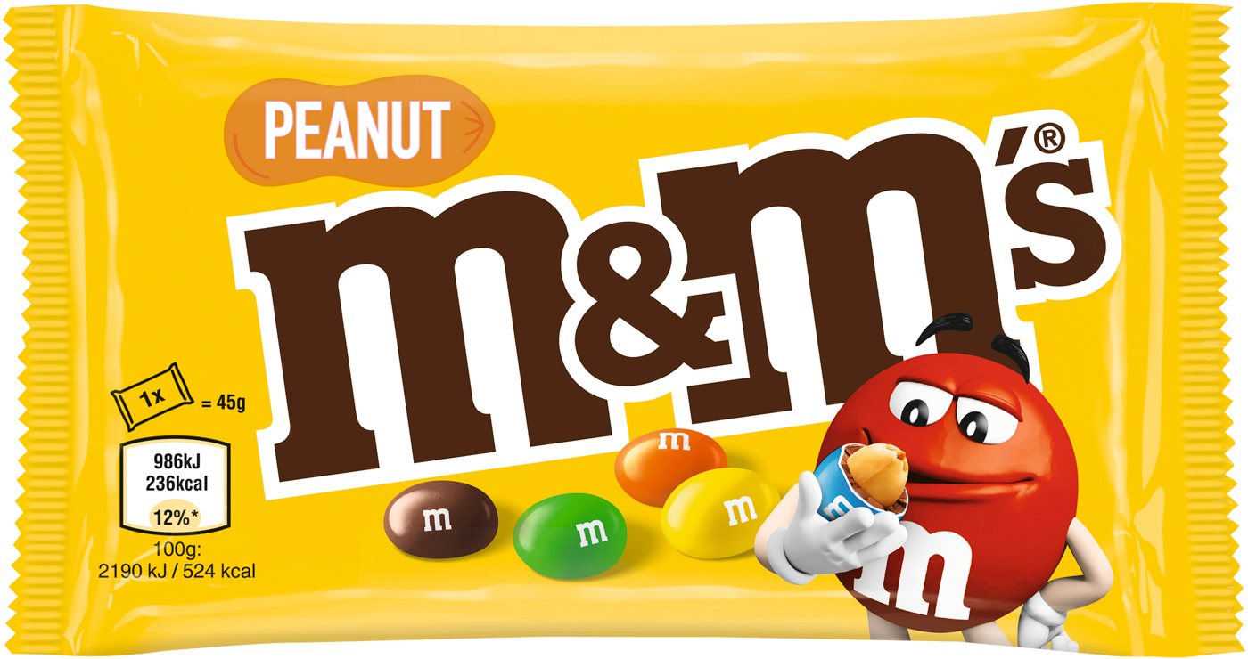 M&Ms Dragees aus Schokolade, Peanut 45G