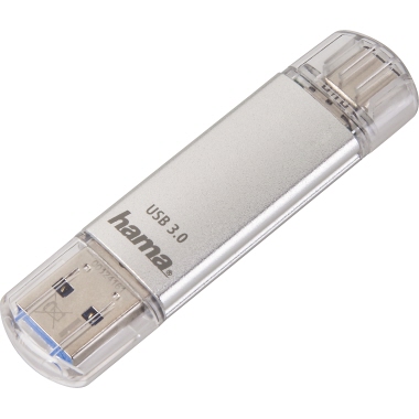 Hama USB Stick C-Laeta USB 3.1, USB 3.0 16Gbyte silber