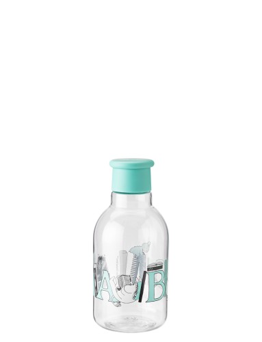 Moomin ABC Trinkflasche 0.5 l. Moomin turqouise - Maße: 8 x 8 x 17,5 cm - von Stelton
