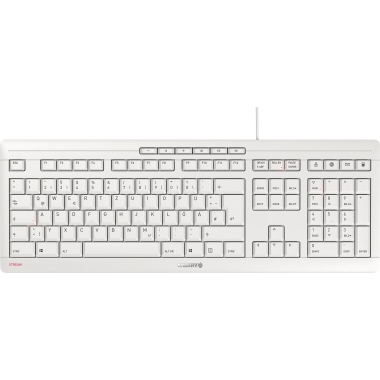 CHERRY Tastatur STREAM Windows®, Mac universell USB-A weiß