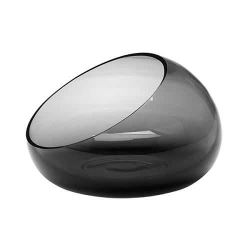 Zieher Schale CAVE - Glas, grau - D18cm H11,5cm