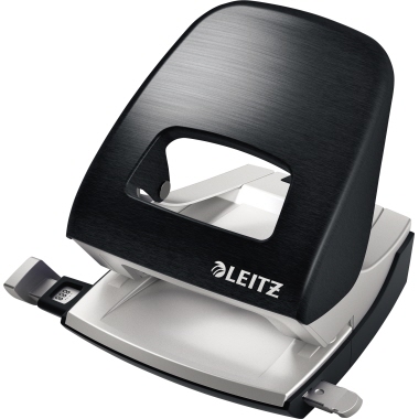 Leitz Locher New NeXXt Style 8 cm 30 Bl. (80 g/m²) mit Anschlagschiene satin schwarz