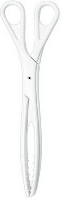 Grillzange SNOW, Länge: 33,5 cm, Farbe: weiß, aus hochwertigem PBT- sowie SAN- Kunststoff, bruchunempfindlich