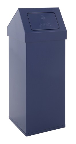 Mülleimer Carro-Push, 110 Liter - Aluminium oder Edelstahl Abfallbehälter mit Swingdeckel.