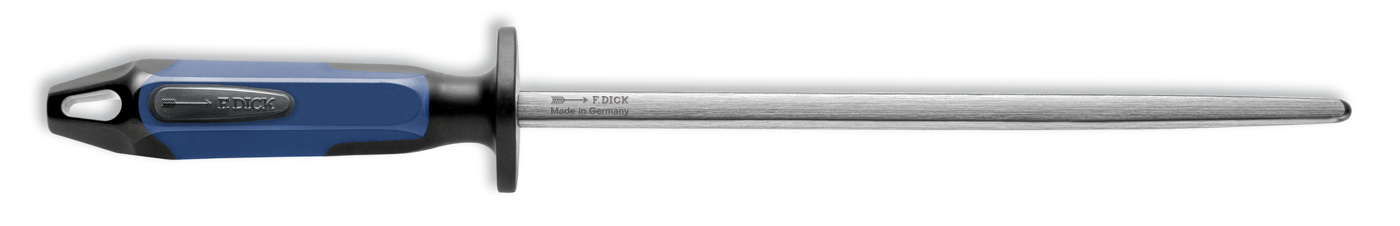 F. DICK Wetzstahl, Wetzstab, COMBI - Klinge Stahl 25 cm, Blau/Schwarz