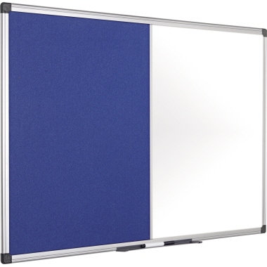 Bi-office Multifunktionstafel Maya 150 x 100 cm (B x H) Stahl Material der Pinnfläche: Filz blau, weiß