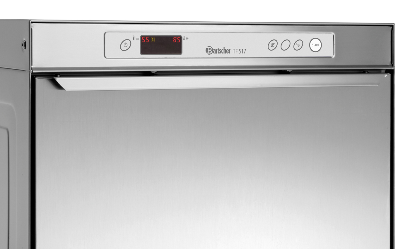 Bartscher Geschirrspülmaschine TF517 LPWR |Eigenschaften: Reinigungsfreundlicher Spülarm |Maße: 59,5 x 63 x 84,5 cm. Gewicht: 63 kg