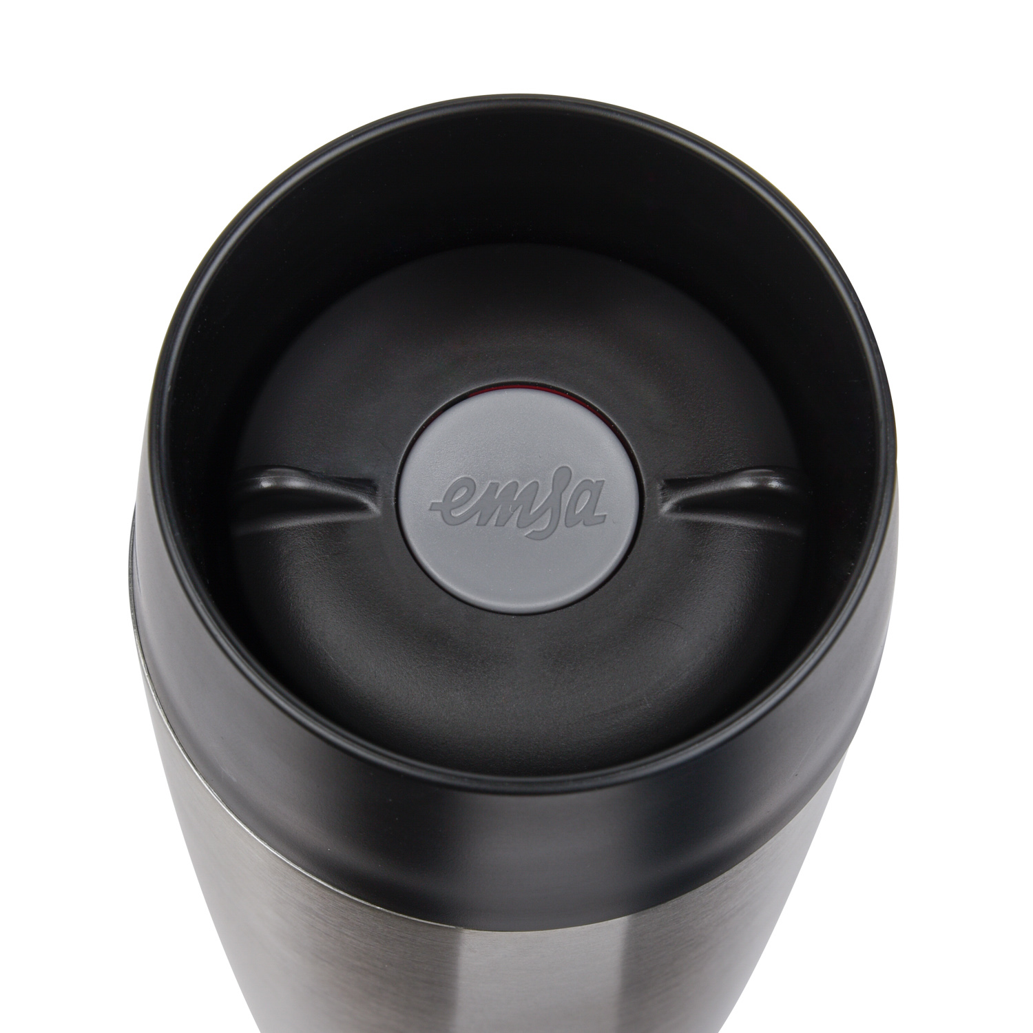 Emsa Isolierbecher TRAVEL MUG GRANDE, Inhalt: 0,5 Liter, aus Edelstahl, mit 360 Trinköffnung