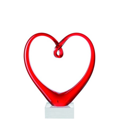 LEONARDO Skulptur rot Heart