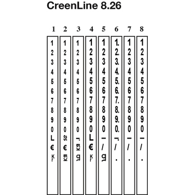 CreenLine Preisauszeichnungsgerät 8.26 DT Focus 1 Druckzeile 8 Zeichen/Zeile Handauszeichnungsgerät CL 8.26 DT Focus, 9