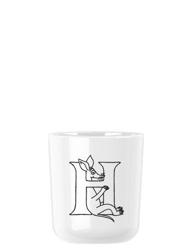 Moomin ABC Tasse - H 0.2 l. weiß, Maße: 74 x 74 x 83 mm