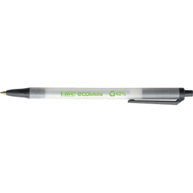 BIC® Kugelschreiber ECOlutions Clic Stic 0,4mm schwarz dokumentenecht Farbe des Schaftes: frostig/transparent