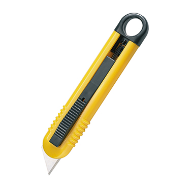 ALCO Cutter Security 19mm Metall gelb, Breite der Klinge: 19 mm, Material der Klinge: Metall, Material des Griffes: