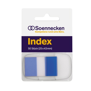 Soennecken Haftstreifen Index 25 x 43 mm (B x H) blau 50 Bl.