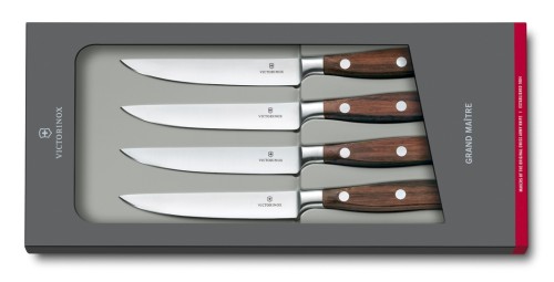 Victorinox Grand MaÎtre Rosewood Steakmesser-Set, 4-teilig, 12 cm