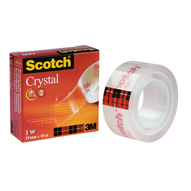 Scotch® Klebefilm Crystal 19 mm x 10 m (B x L) nicht beidseitig klebend mit Lösungsmittel Arcylat