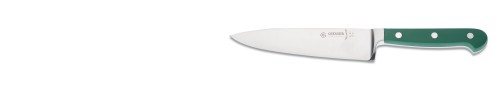 Giesser Kochmesser, breit, 15 cm Klinge, grüner Griff das klassische breite Messer mit hervorragender Gewichtsverteilung.