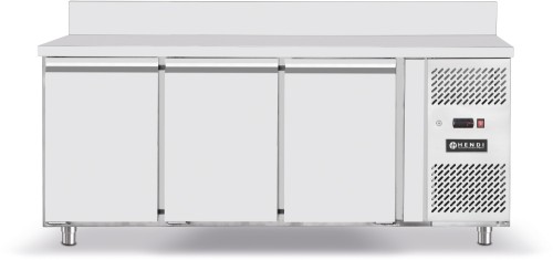 HENDI Kühltisch dreitürig Profi Line - max: -2/+8°C - 230 V - 300 W - 1795x700x(H)850 mm
