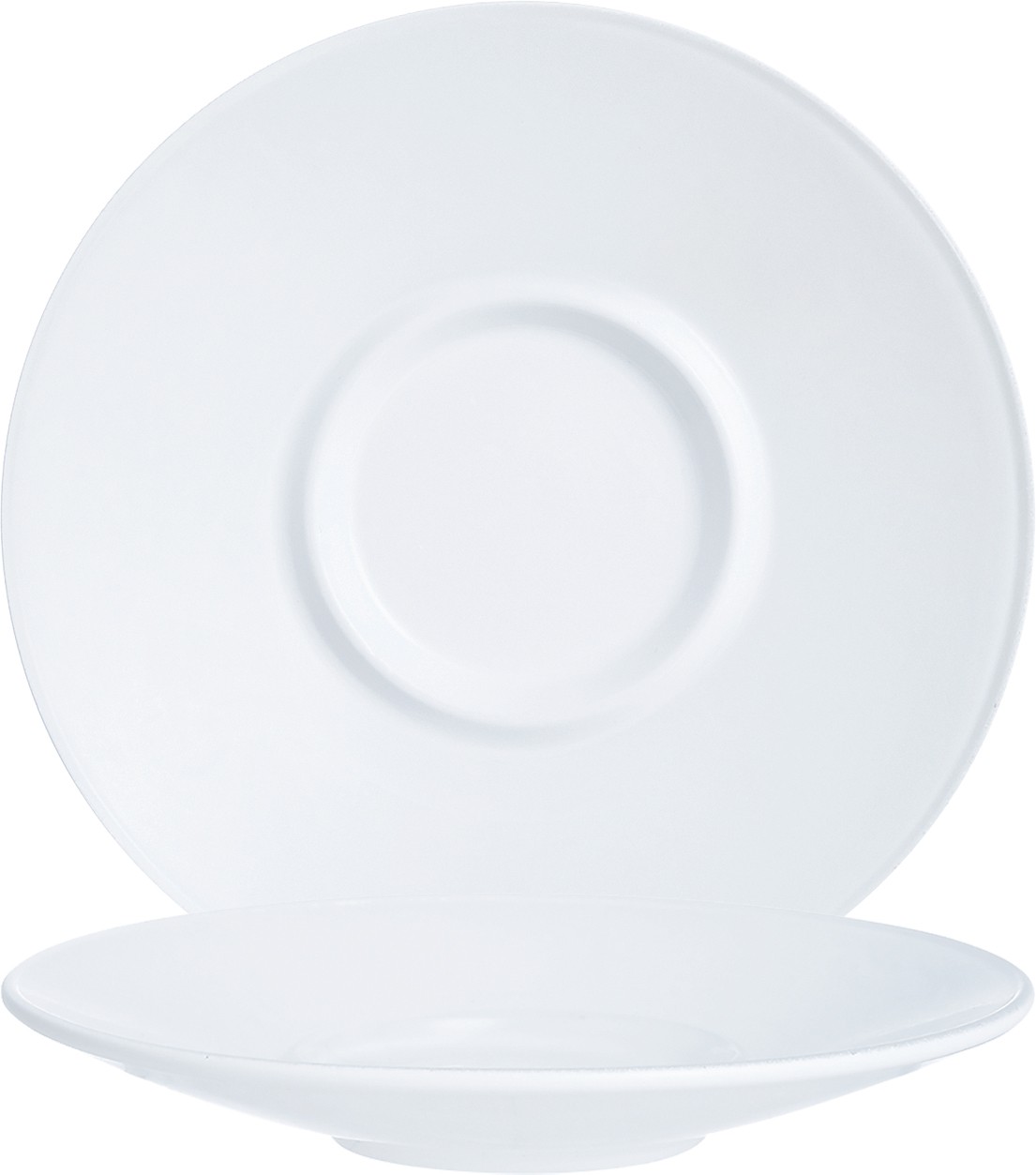 Arcoroc Intensity White Baril Untertasse 14cm, in der farbe Weiß, aus Opal, Stapelbar, Mikrowellen- und Spülmaschinen geeignet