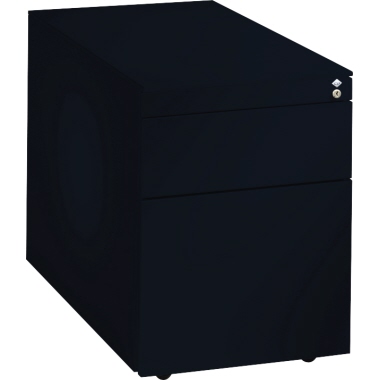 C+P Rollcontainer Asisto 430 x 570 x 800 mm (B x H x T) Stahl, lackiert schwarzgrau 1 Schubfach, Maße: 430 x 570 x 800