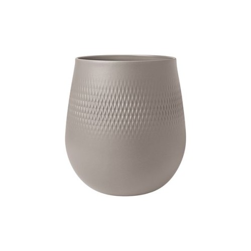 Villeroy & Boch Manufacture Collier taupe Vase Carré groß, Inhalt: 5,54 l