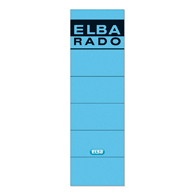ELBA Ordnerrückenetikett breit/kurz 59 x 190 mm (B x H) ohne Griffloch blau